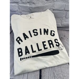 Raising Ballers Sports Softball Baseball Unisex T-Shirt X-Large NWOT‎